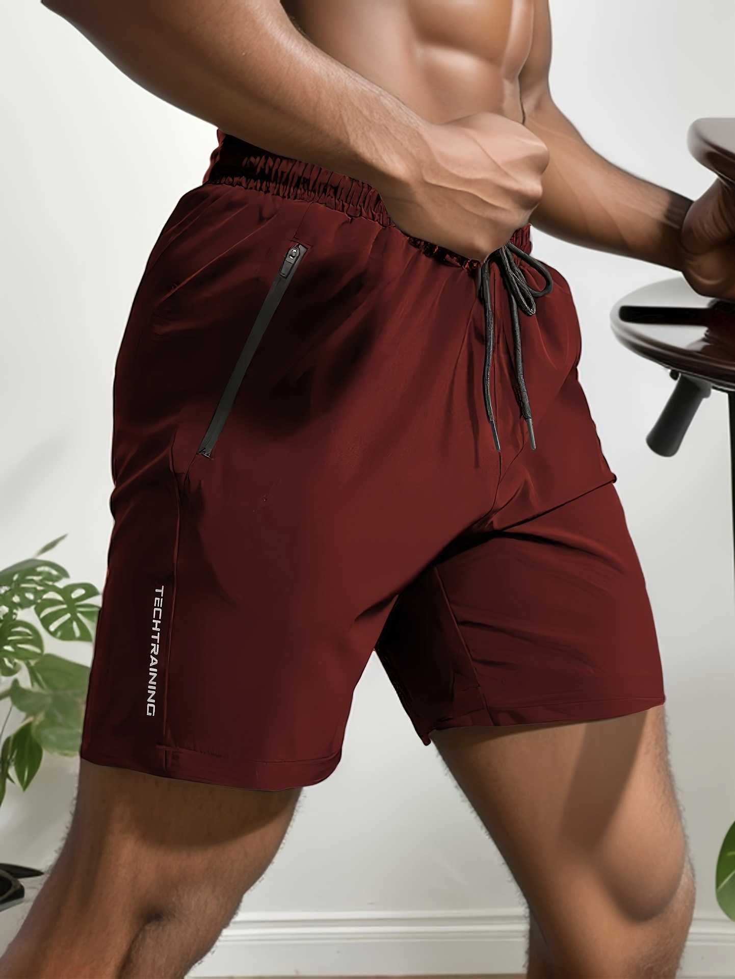 UETEEY Summer Shorts Men Gym Sport Running Squat Fitness Workout Man Short Pants Breathable Quick-drying Drawstring Mens Shorts Y240914