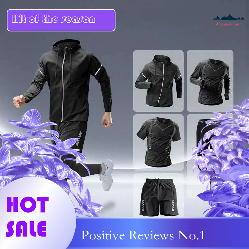 Ddmyoutdoor China Domestic Sports Suits Men S Fiess Night Running Autumn Tight Fitting Quick Drying Cycg Training Clothes Equipment
