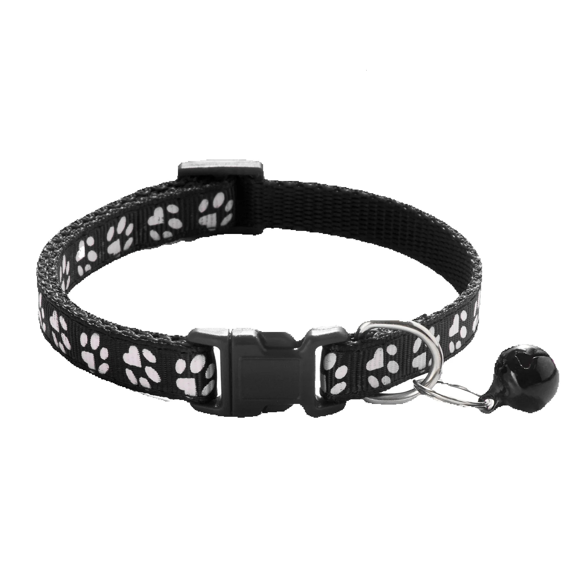 DIY Pet Collars: 10-Pack 1.0cm Dog Paw Print Bell Collars