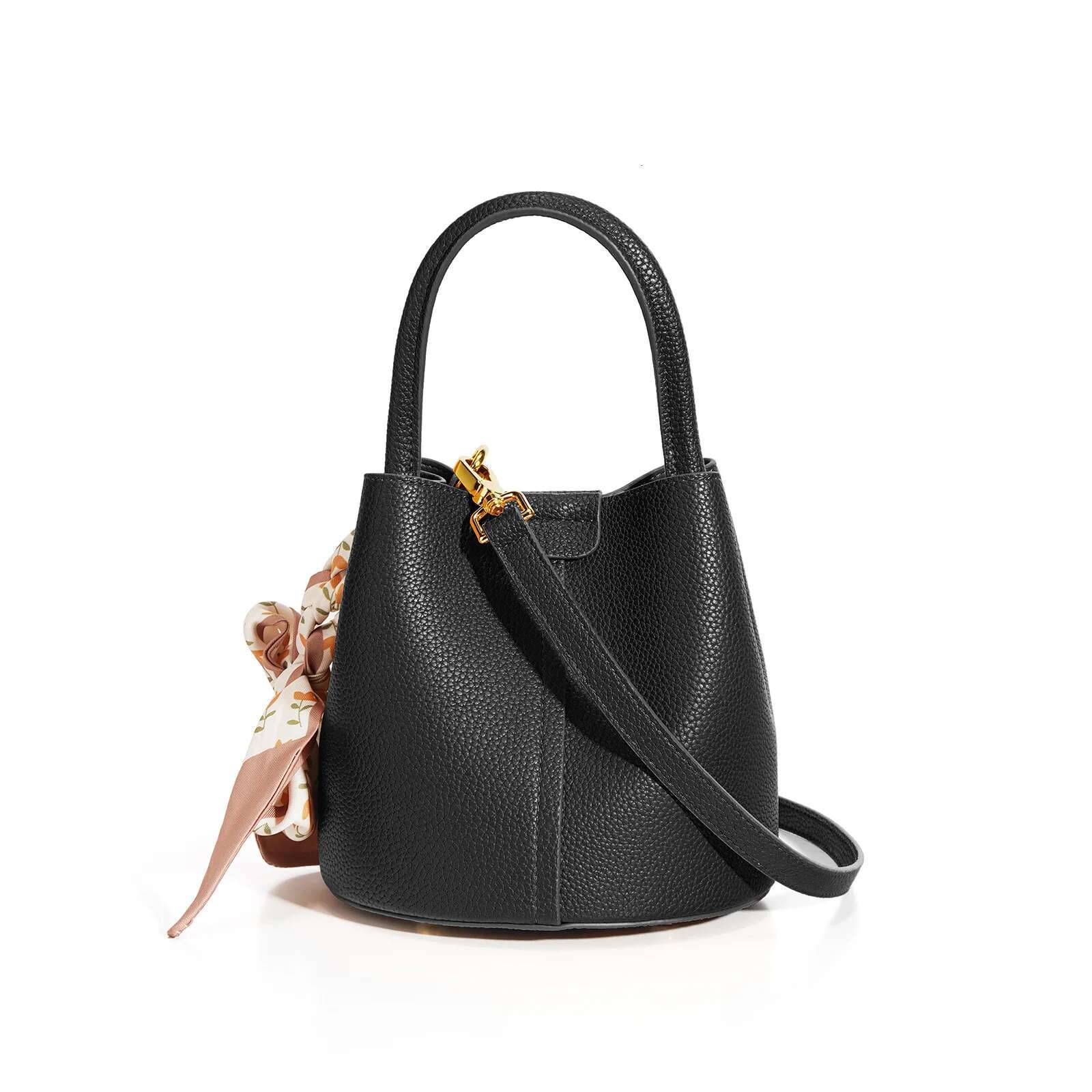 Genuine Leather Women's Handbag Premium Texture Bucket Bags For Women Fashion Large Capacity Crossbody Vegetable Basket Bag
