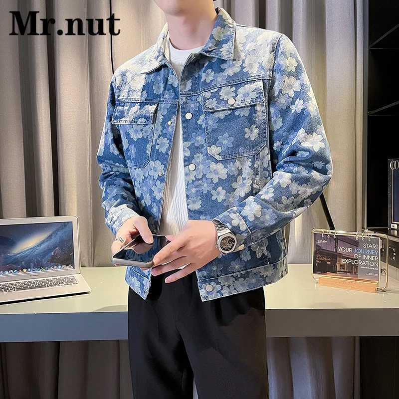 Denim Jackets Clothing Stylish Male Coat Spring Autumn Outerwear Tops Casual Clothes Fashion Lapelcollar High-Quality Jacket X250113