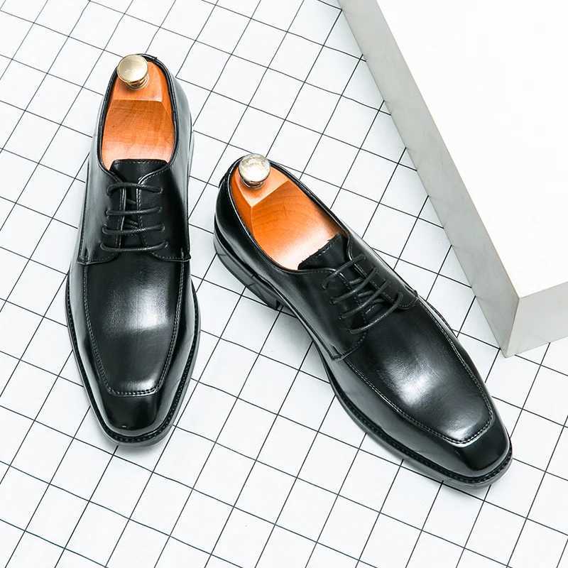 Hot Fi British Style Business Leather Shoes Formal Office Dress Shoes Brogue Shoes Mens Leisure Black Shoes Plus Size 38-46XJ250113