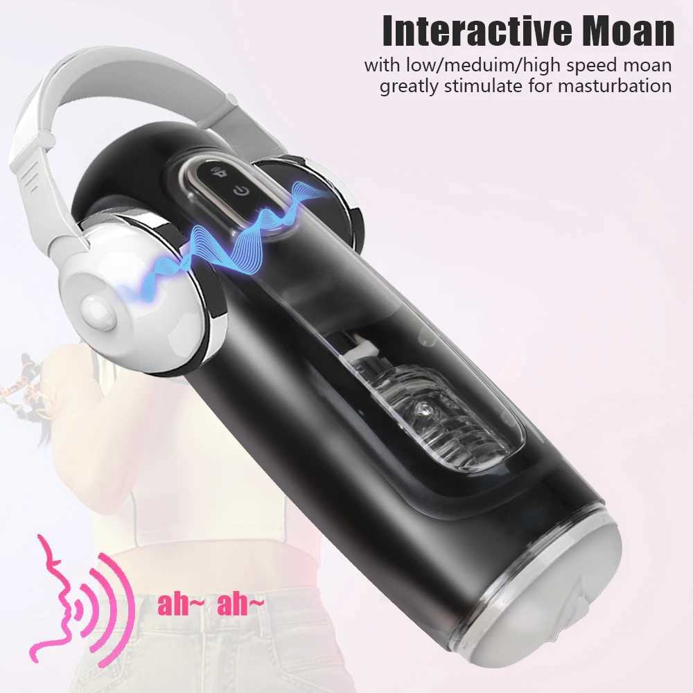 Automatic Rotate Stretch Vibrator Male Masturbator Artificial Vaginal For Men Real Pussy Penis Pump Glans Sucker Sex Toys EroticXJ250113