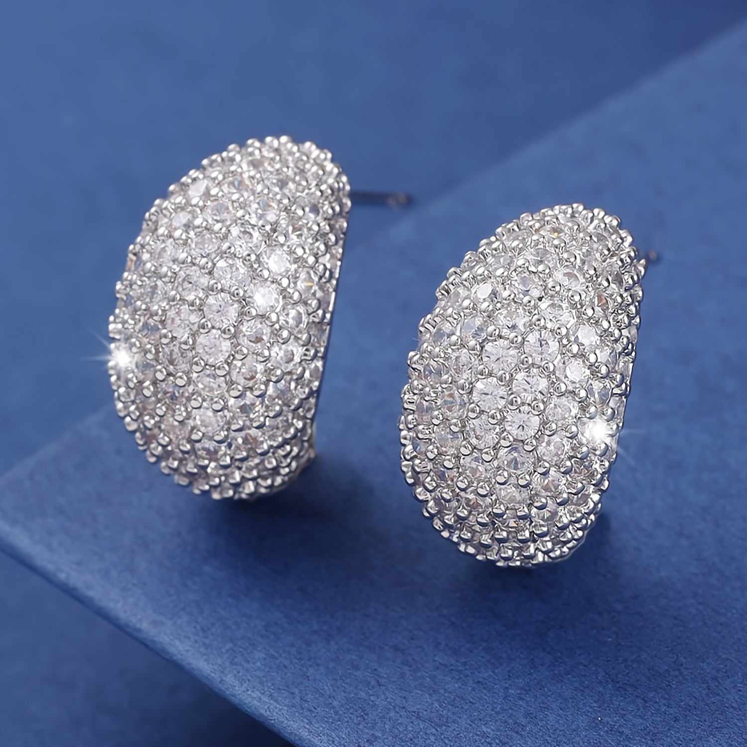 Sparkling Luxury Stud Earrings Elegant Women Fashion Jewelry 925 Sterling Silver 18K Gold Fill Pave Micro 5A Cubic Zircon CZ Diamond Party Lady Earrin
