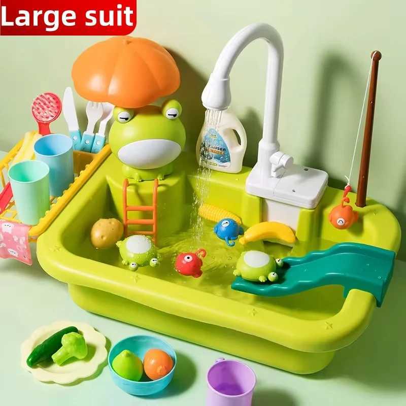 2024 New Faucet Game Sink Kitchen Sink Toy Electric Faucet Game Kitchen Swimming Pool Floating Fishing Toy Water Game Baby Gift W250113