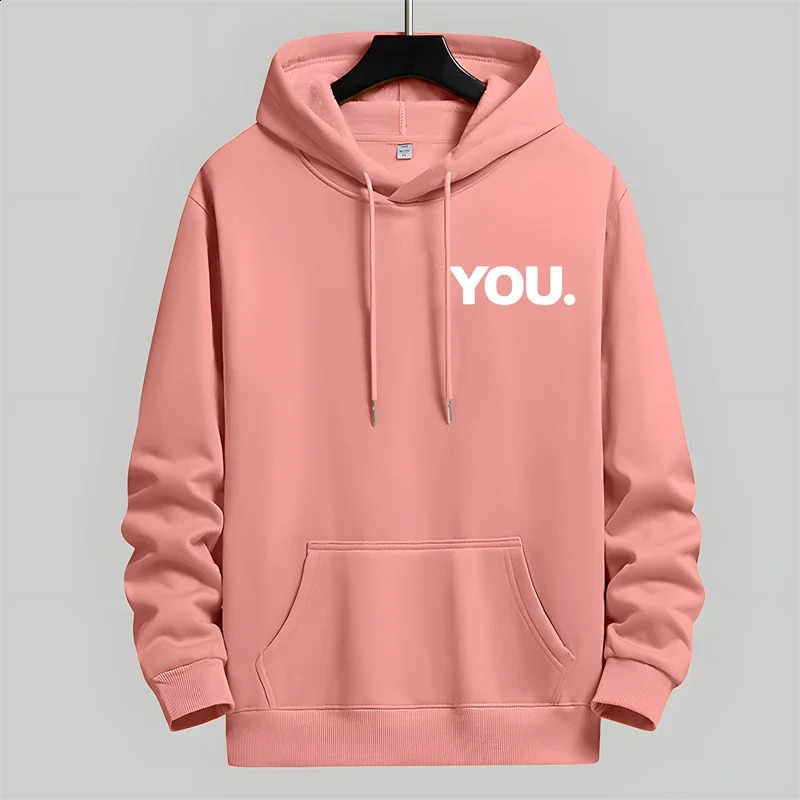 Blessyuki Simple Loose Sweatshirt Male Autumn Korean Chic Letter Printed Hoodies Men Casual Oversized Long Sleeve Pullover 250113