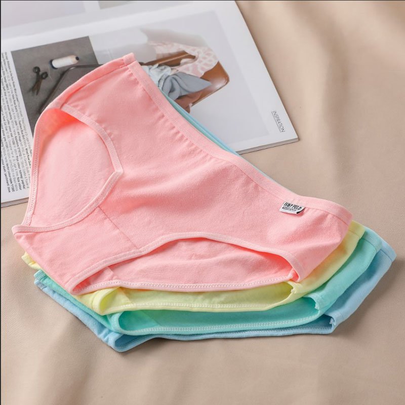 7Pcs/Lot Underwear Women Panties Cotton Plus Size Brief Girls Solid Color Panty Seamless Breath Underpant Ladies Sexy Lingerie
