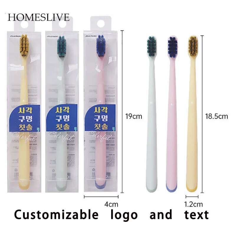 Homeslive 50pcs Toothbrush Can Be Customized Text Name Care Accessories Tooth Whitening Instrument Tongue Scrape