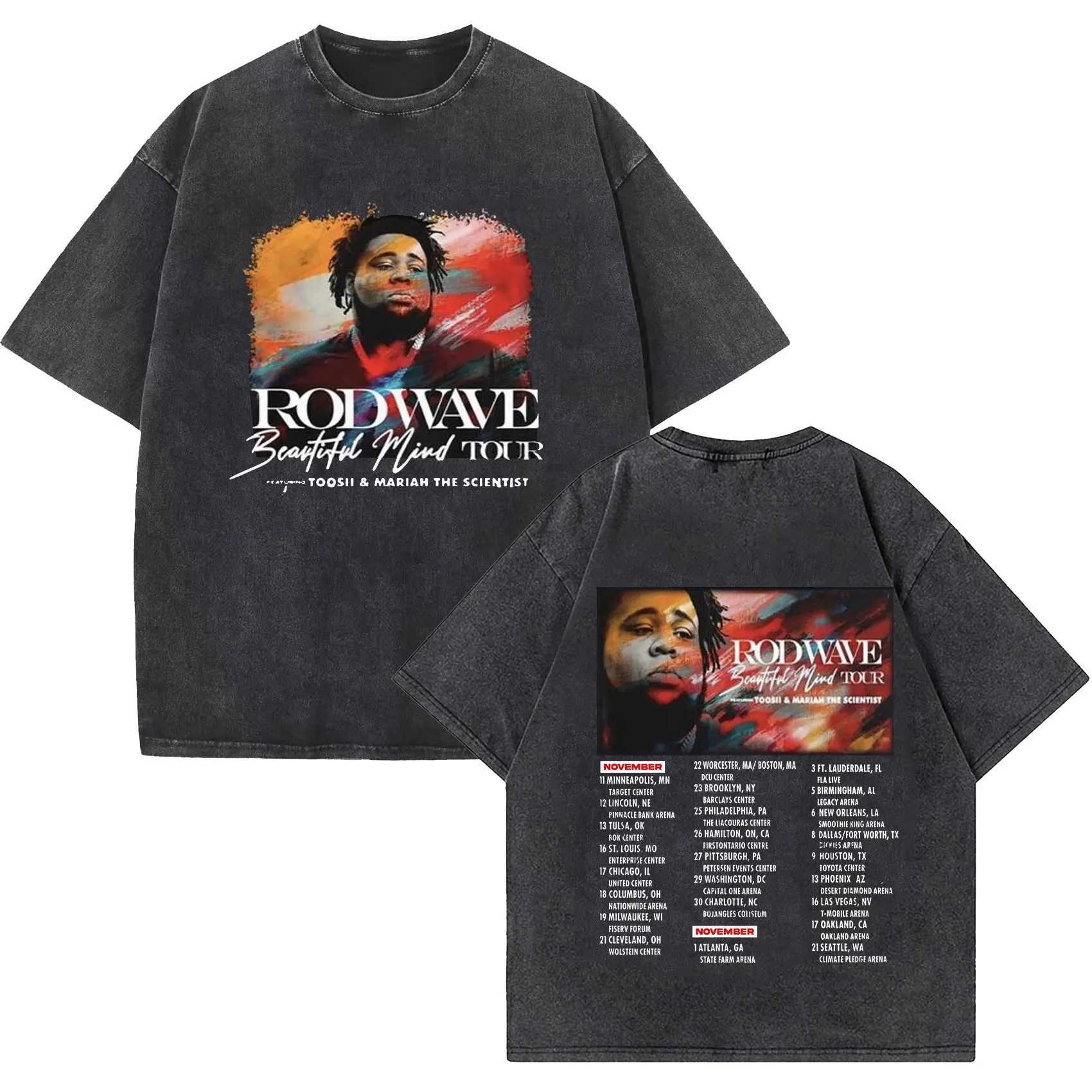 Singer Rod Wave Last Lap Tour 2024 New T Shirt Men Women Vintage Washed Short Sleeve T-shirts Hip Hop Clothing Oversized T-shirt X2501131