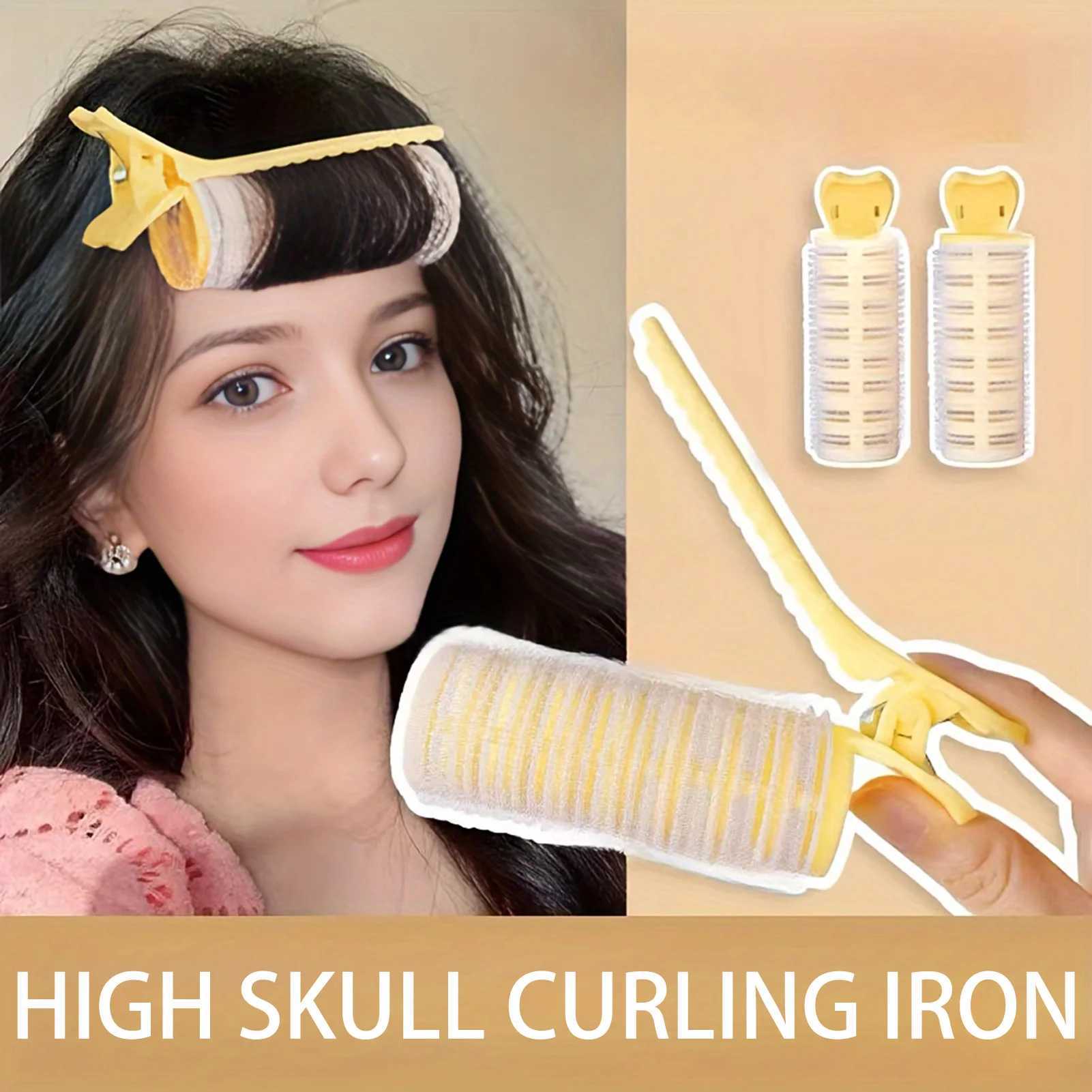1/2 fluffy hair roller bangs self grip no marks overnight no heat curling iron no damage cranberry hair root hair clip W250113