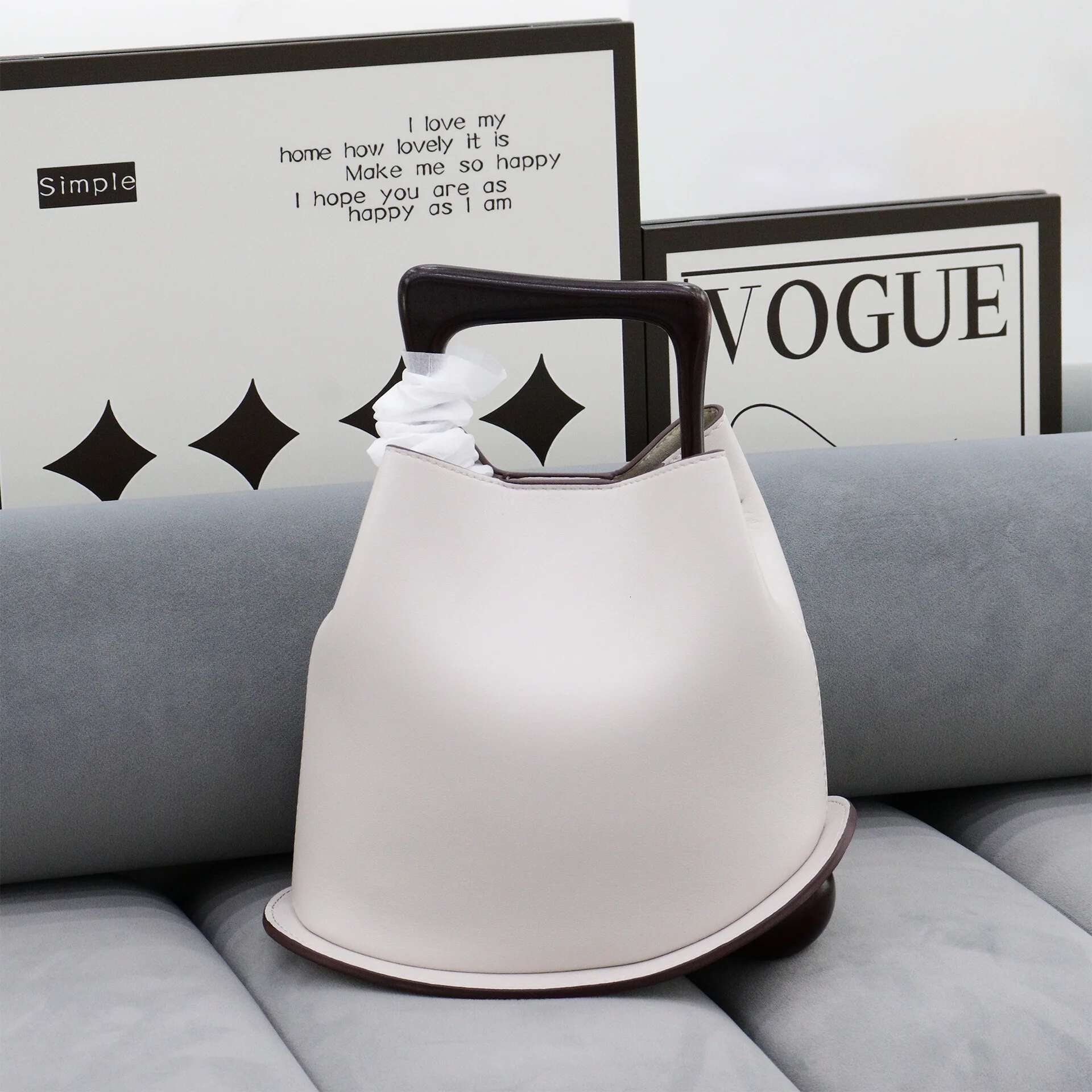 Cowhide Leather Women's Brand Basket Bag Large Capacity Commuter Bucket Purses And Handbags