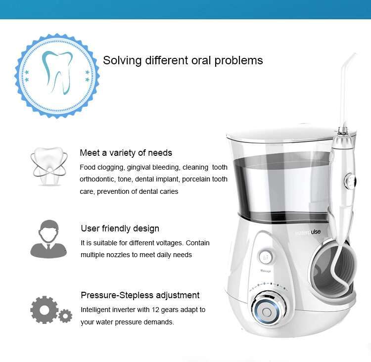 V660G Oral Irrigator, 12 levels Water sser nozzles + box Home appliance Dental water jet for teeth whitening