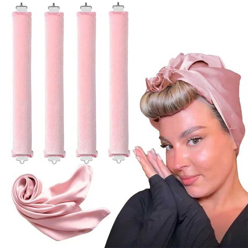 Non thermal curler non thermal curler curler headband with scarf soft sleep lazy curls flexible curler hair styling tool W250113