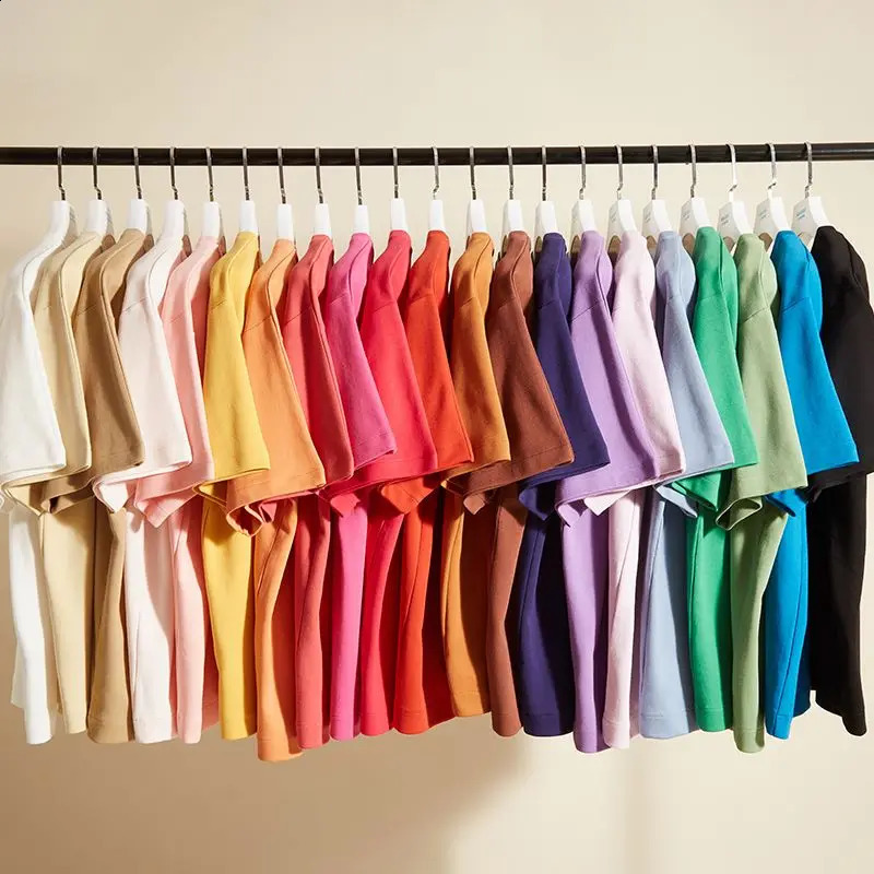 280gsm Oversized Heavyweight Tshirts for Men Summer Short Sleeve Tee 100% Cotton Plain Tops Casual Mens Clothing 250113