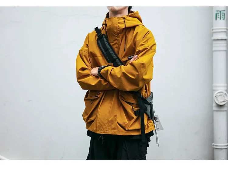 Autumn /winter Jacket Men Hooded Outdoor Jacket Solid Casual Men Clothing Windbreaker Coats Jacket for Men Waterproof Hiking Top X2501131