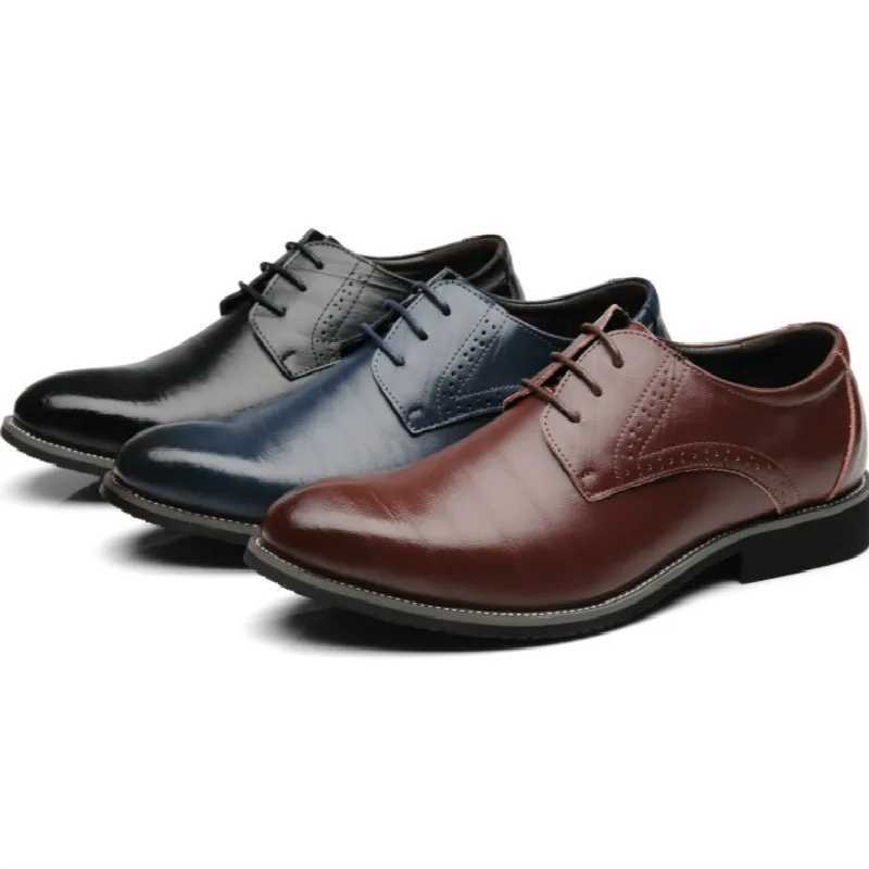 Classic Men Dress Shoes Pointed Toe Soft Bottom Business Casual Men Formal Shoes Male Office Flats Wedding Party Oxfords ShoesXJ250113