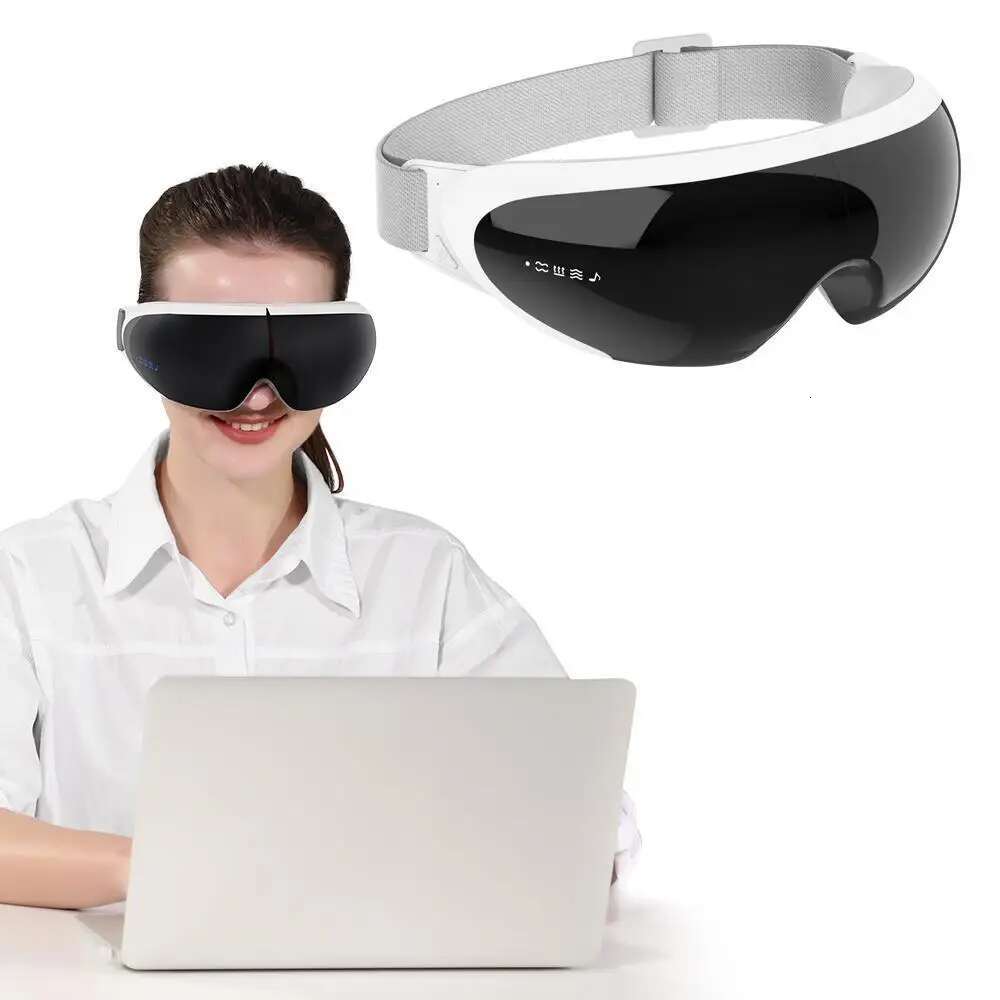 Rechargeable Smart Eye Facial Massager Bluetooth Music Foldable Air Pressure Heating Massage Relaxation