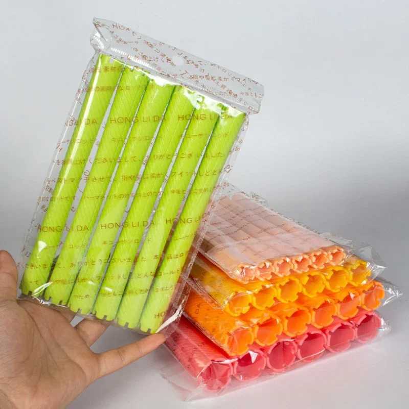 6-piece seamless long hair curling iron Perm tool hollow design spiral curls magic curls DIY curls styling kit W250113