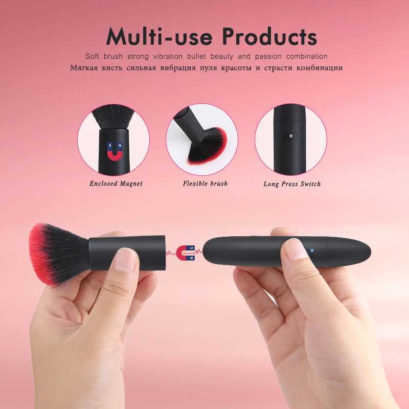 Makeup Brush Vibrator for Women Clit Vagina Stimulator AV Magic Dildo Wand Bullet Vibrator Female Masturbation Massager Sex Toys W250319