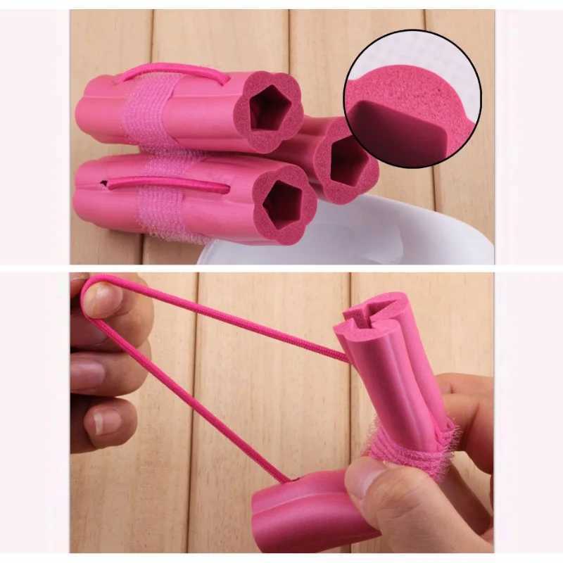 6 pieces/set of self-adhesive curler DIY wave curler soft flower magic foam sponge curler styling tool W250113