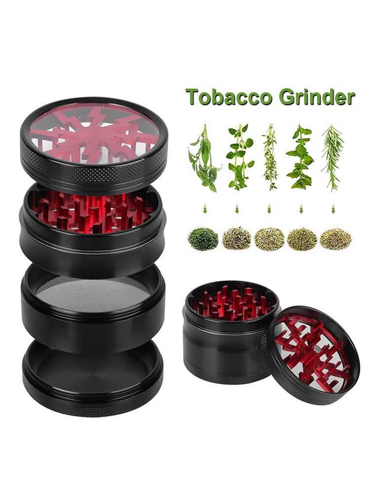 63MM Four layer Grinding Machine Herbal Cutting Machine Zinc Alloy Spice Cutting Machine Latest Lightning Shape Transparent W250113