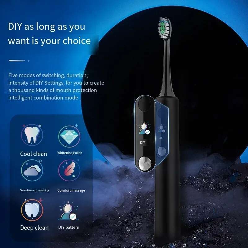 SOOENJOY NB-1 Sonic Electric Toothbrush Smart LCD Screen Ultrasonic Tooth Brush DIY Mode Cleaner Adult Automatic IPX7 Waterproof
