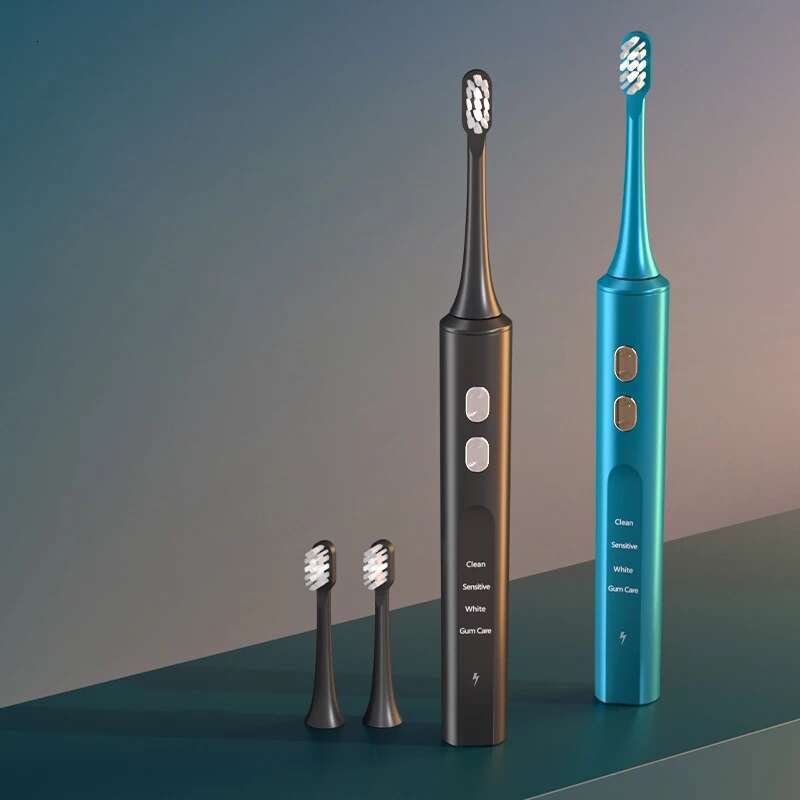Electric Sonic Toothbrush Rechargeable for Adults 4-Speed Modes Ultrasonic Electronic Tooth Brushes with 2 Replacement Head IPX7