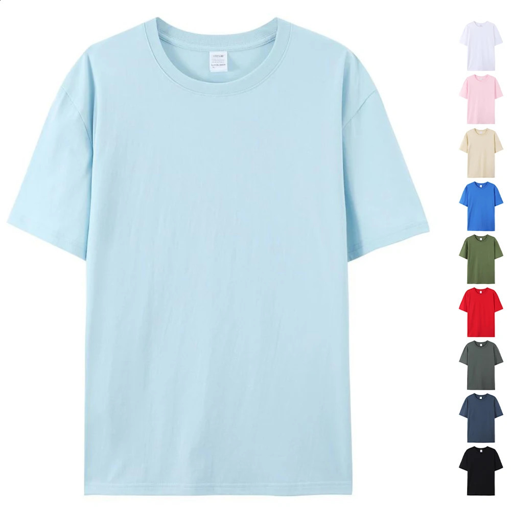 Blank 100% Cotton Unisex Tshirts Wholesale Round Neck Men T Shirt High Quality Short Sleeve Tshirt For Poleras De Hombre 250113