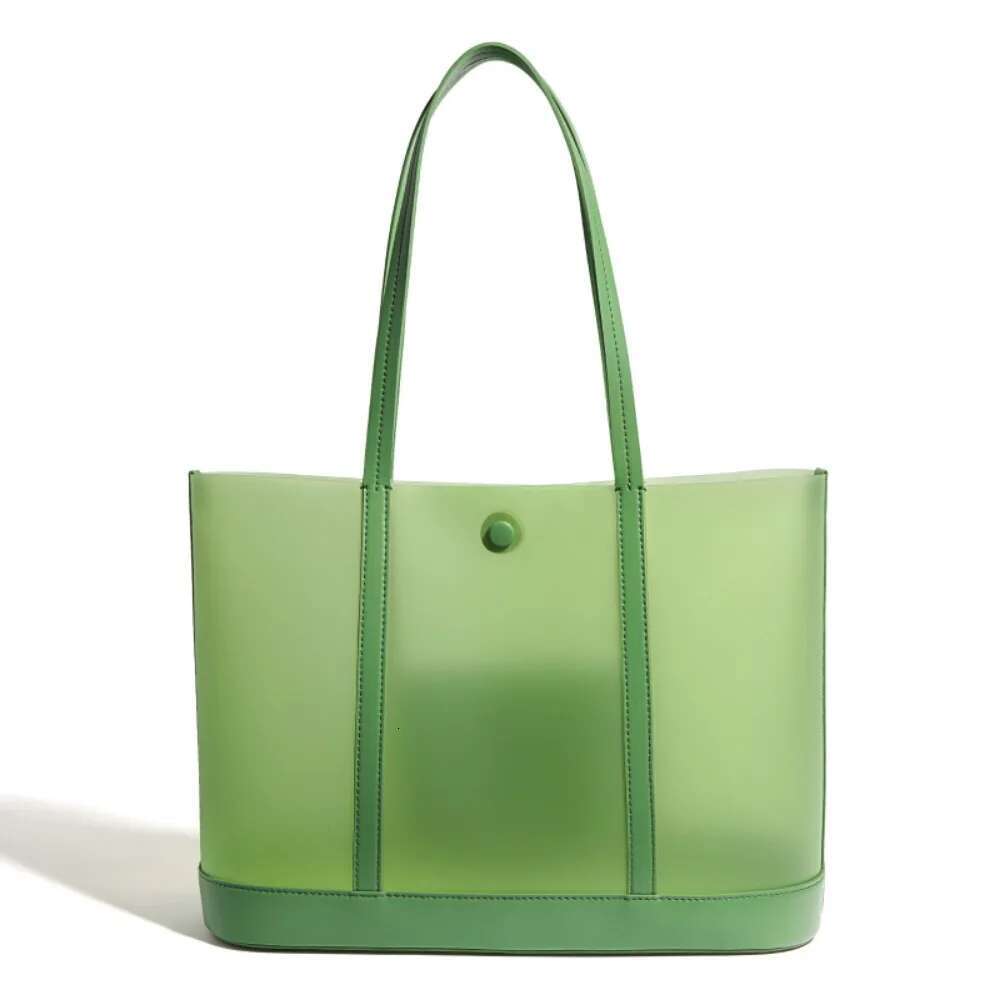 Large Capacity Composite Bag Simple Women Totes All-Match Soft Magnetic Button Shoulder New Moda Gradient Underarm Bags