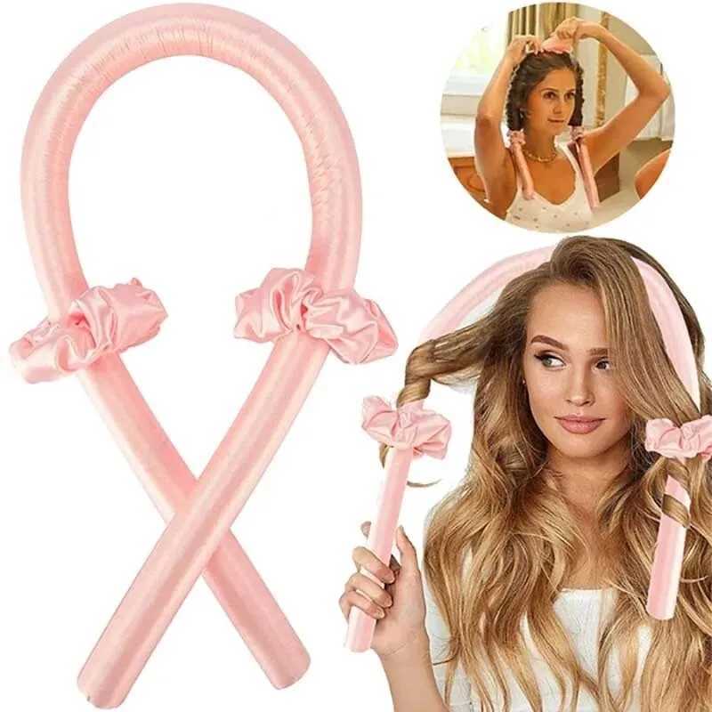 Heat free Curling Rod Headband Lazy Natural Soft Wave DIY Curling Rod Curling Strip Clip Salon Styling Tool W250113
