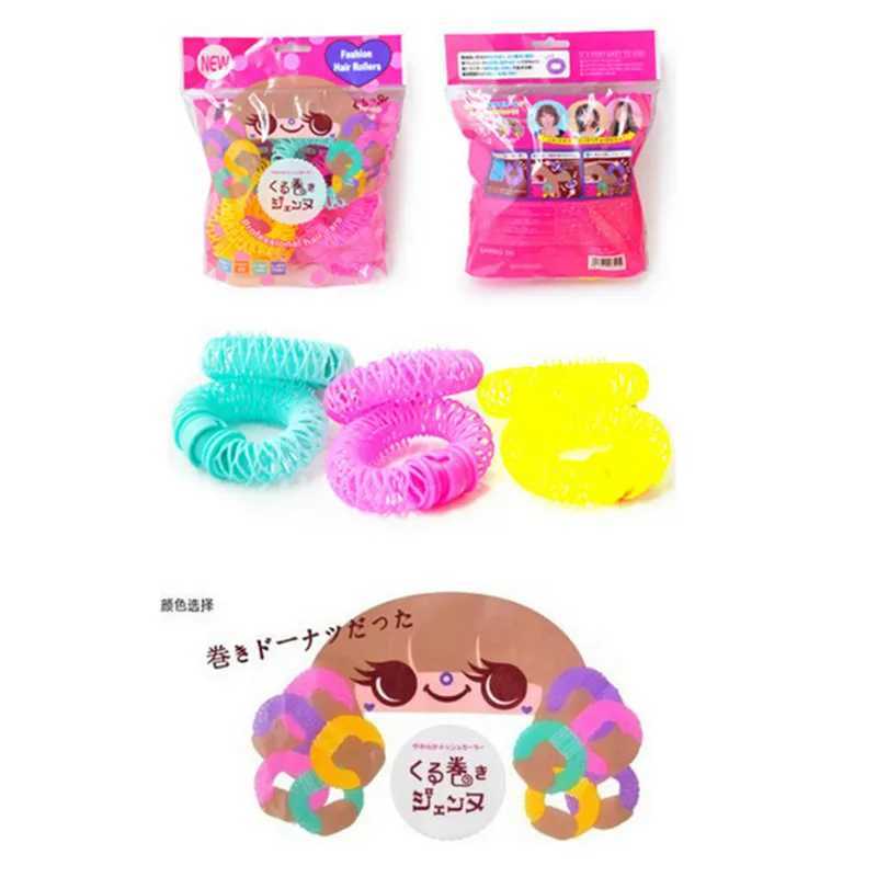 8 Magic Curlers Spiral Curlers Doughnuts Curling Styling DIY Tools Hair Accessories W250113