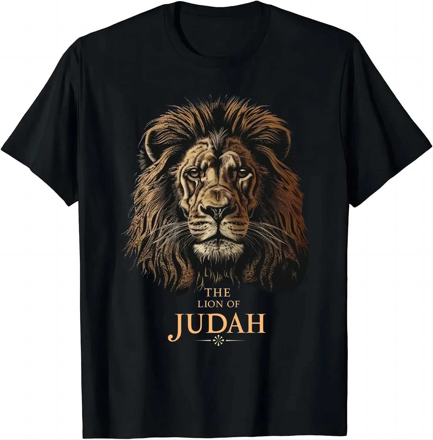 Jesus Lion of Judah Christian Gift for Men Women T-Shirt Vintage T Shirt Animal Tops Ropa Hombre X250113