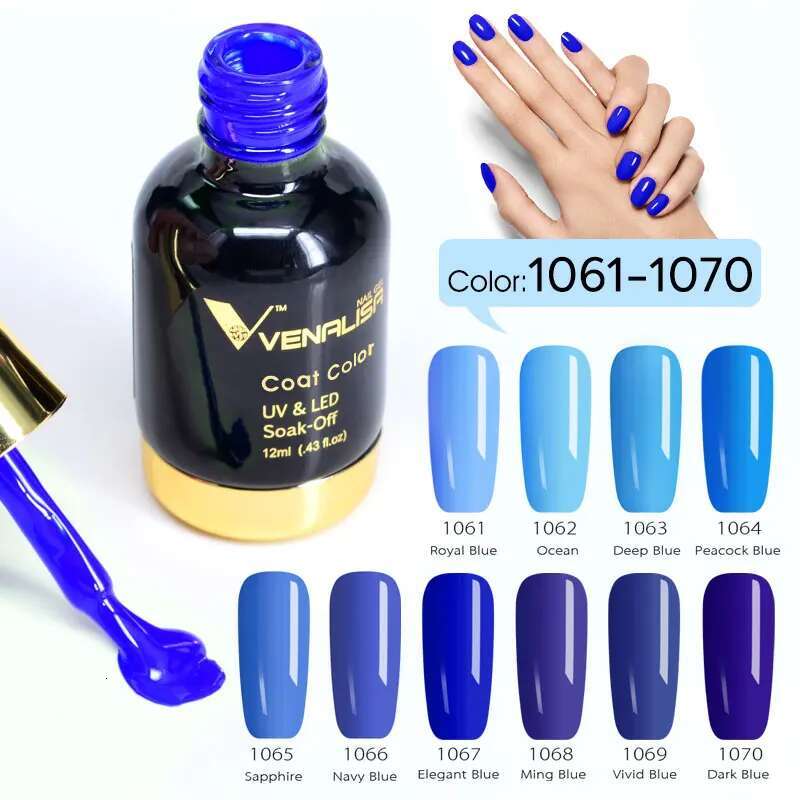 10pcs*12ml VENALISA Polish Red Series Lacquer Soak Off UV LED Varnish Organic Color Nail Gel VIP Kit