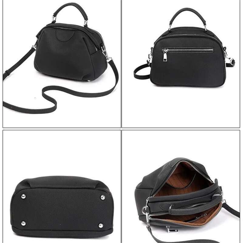 Casual Genuine Tote Women Small Real Cow Leather Handbag Solid Pattern Shoulder Or Crossbody Bag