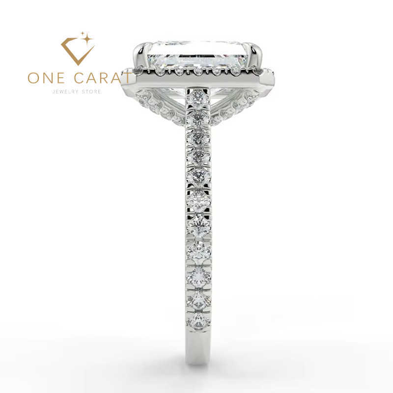 GRA Certified Radiant Cut Moissanite Dia 2 Carats 14K Real Gold Jewelry Engagement Wedding Ring For Women man