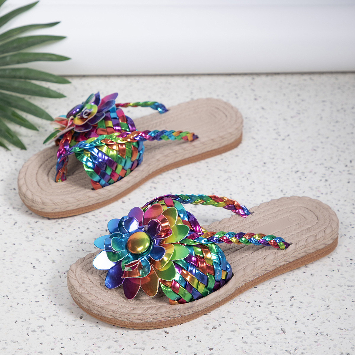 fashion women sandals for womens slippers slides big size silvery gold white black pink blue green purple indoor outdoor sports casual shoes 36-43