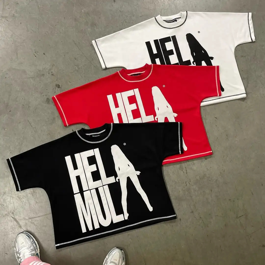 Y2K retro trendy street graffiti print Oneck Tshirt mens hiphop ins Harajuku n casual basic couple loose 250113