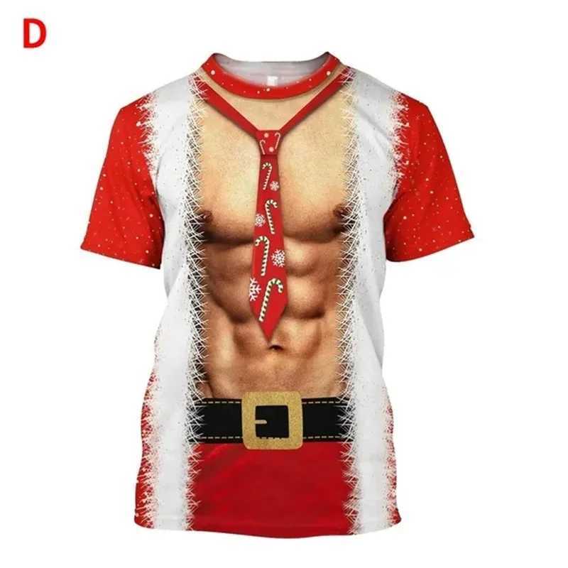 3D Print Funny Graphic T Shirts All Over Printed Hairy Ugly Christmas T Shirts For Men Casual Short Sleeve Streetwear Tee Tops X250113