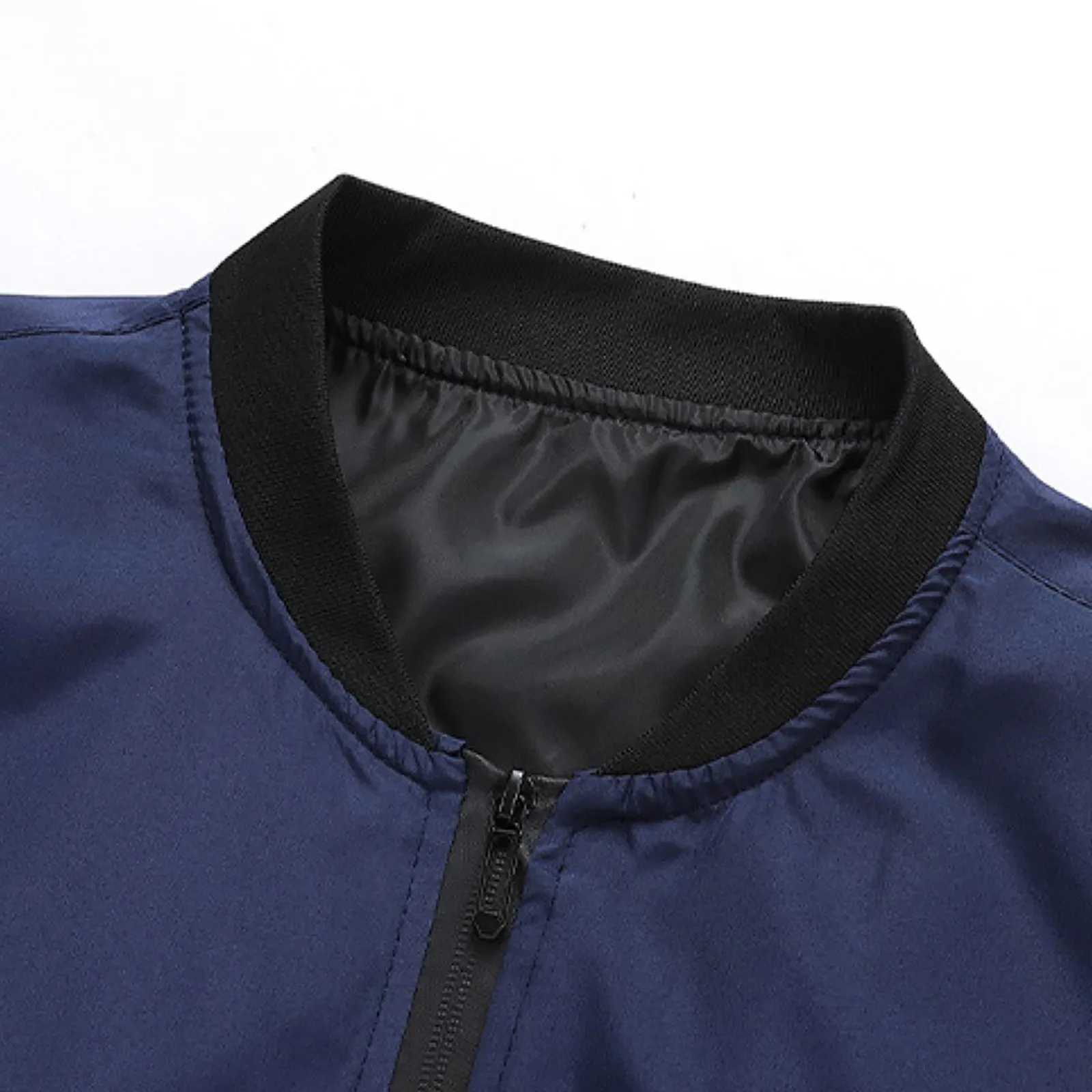 Men Jacket Coat Windbreaker Casual Autumn And Winter Trench Coat Long Sleeve Stand Collar Zipper Pockets Coats Windproof Tops X250113