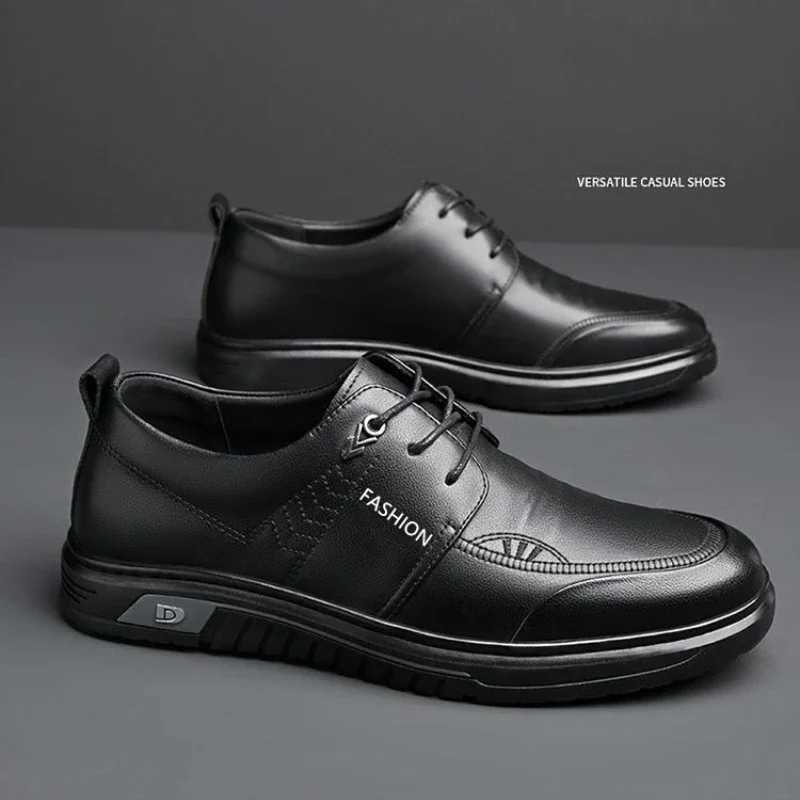 Mens Dress Shoes New Shiny Business Work Shoes Autumn Thick-soled Comfortable British Casual Mens Pu Leather Shoes for MenXJ250113