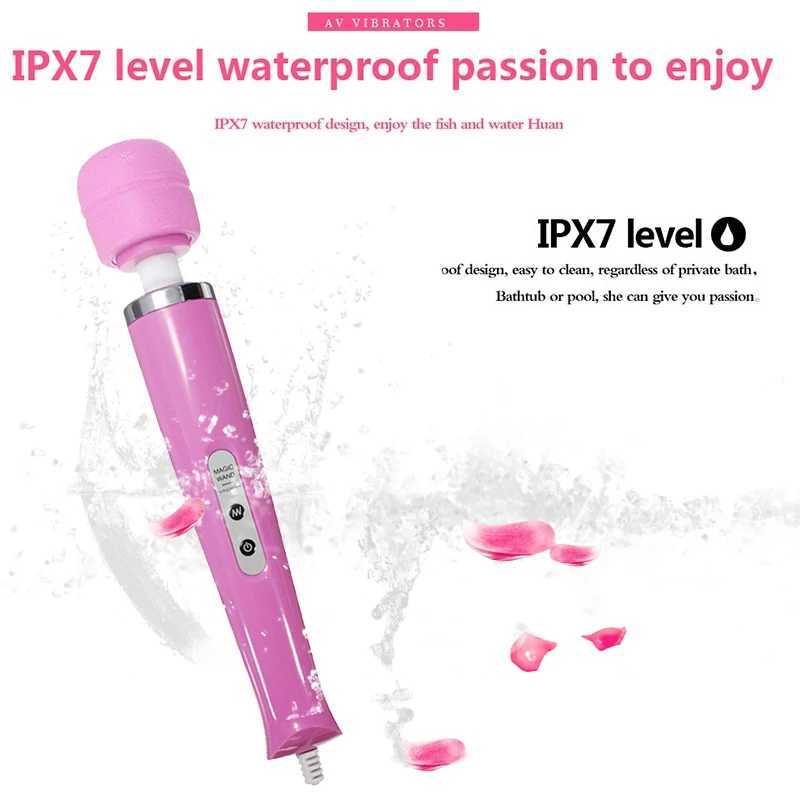 Black Wolf 10 Speed AV vibrator Powerfull Magic Wand G-Spot Stimulus Massager Clit vibrator Female Masturbation Sex ToyW250113