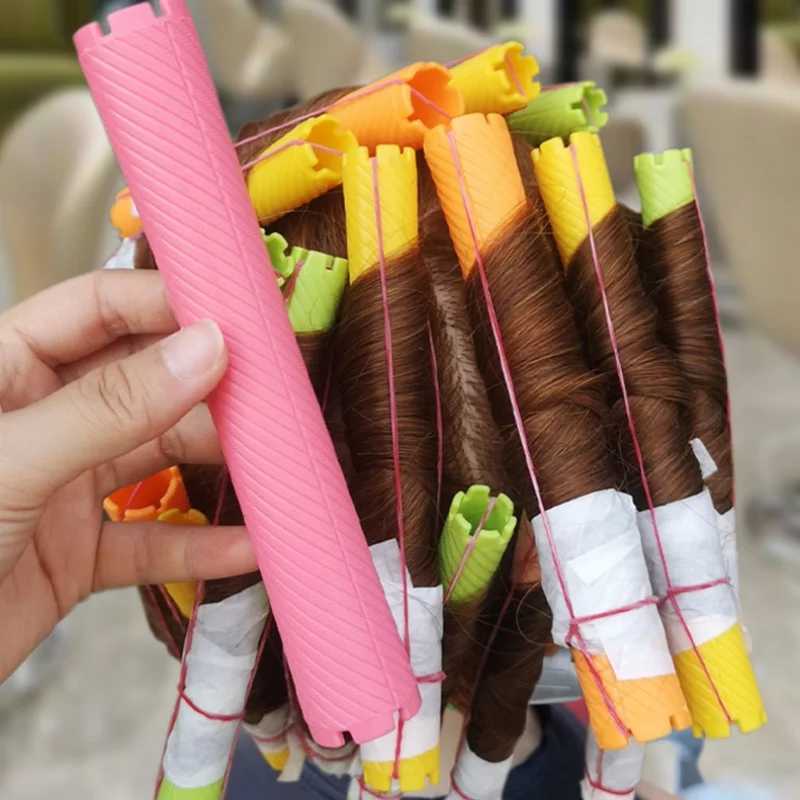 6-piece seamless long hair curling iron Perm tool hollow design spiral curls magic curls DIY curls styling kit W250113