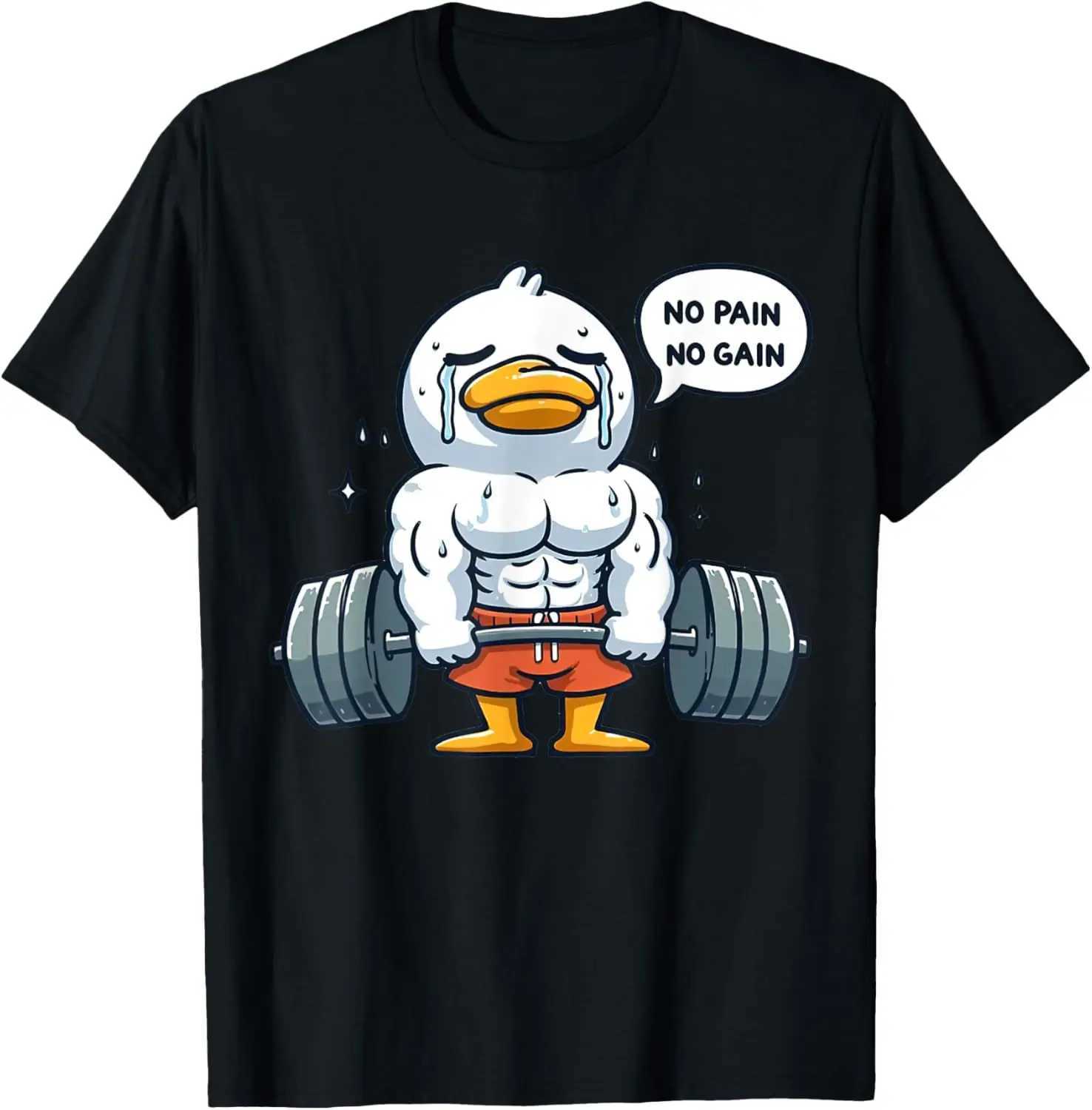 Release The Quackin Duck Gym Weightlifting Bodybuilder T-Shirt Graphic T Shirts Men Clothing Streetwear Camisetas X2501137