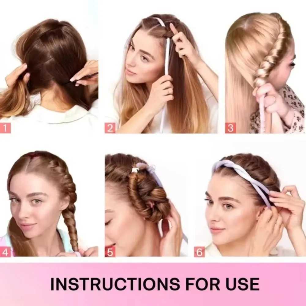 No hot roll headband no hot wire curling headband wave bar sleeping soft headband lazy curling iron hair styling tool W250113