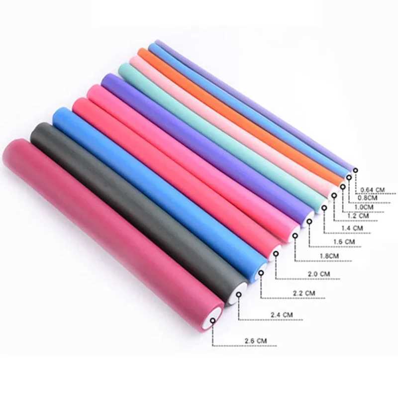 10pcs foam heatless curling stick soft bending curling tool sponge curler DIY hairstyle tool set random color W250113