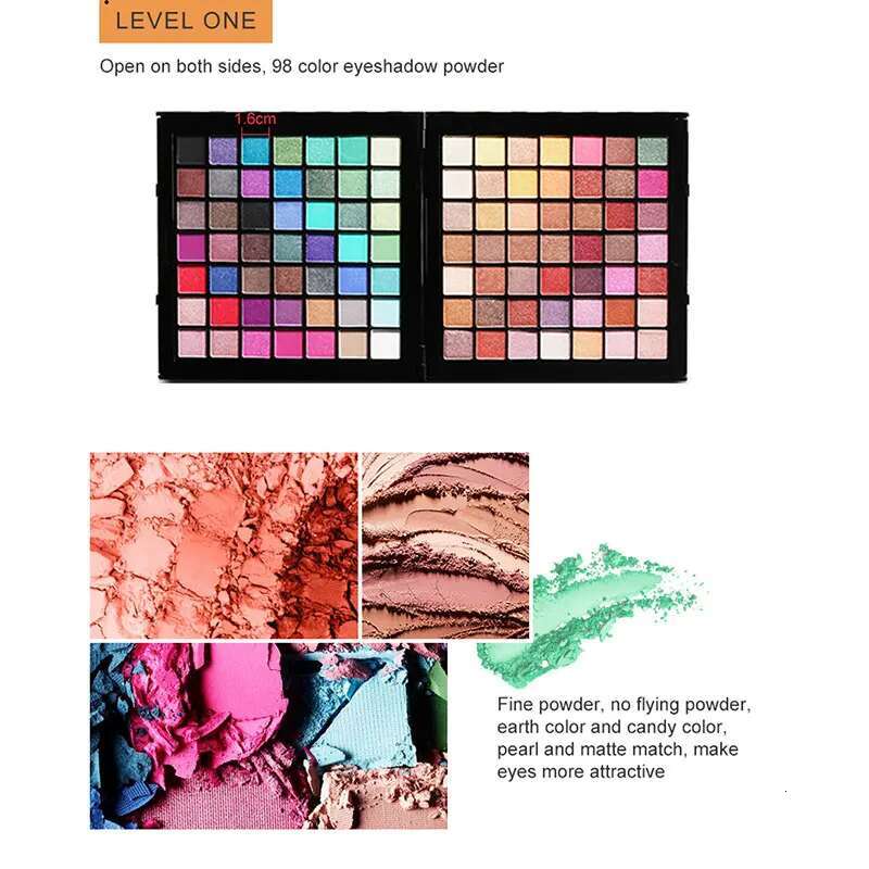 Professional 177 Color Eyeshadow Palette Sets Lip Gloss Blush Concealer Beginner Maquillage Makeup Set Cosmetic