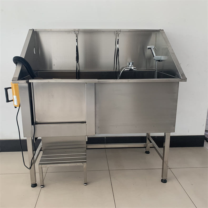 Pet Pedal Dog Wash Machine Grooming Spa Bath Tub Sink Small Stainless Steel Professional Bathtub for Pet Shop
