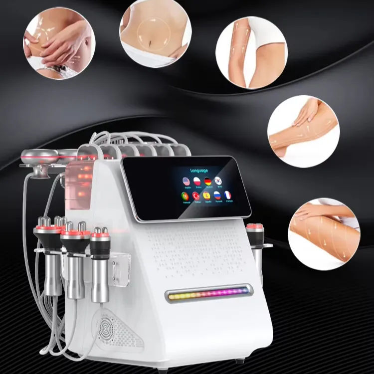 11 in 1 Portable 80K Cavitation RF EMS Lipolaser Slimming Machine Skin Tightening Body Massage Fat Burning Instrument Ultrasonic Cellulite Removal Mac