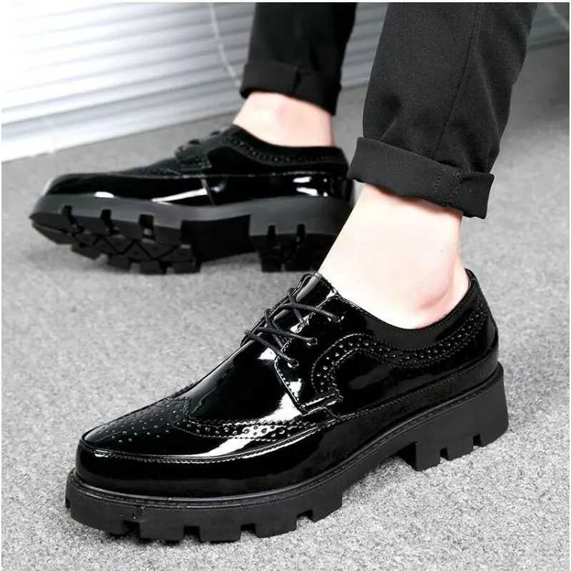 New Luxury Fi Wedding Business Shoes Men Oxford Dress Shoes odile Pattern Men Formal Shoes LH-67XJ250113