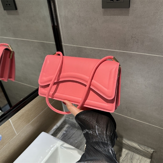 OL Orange Fashion Trend Girl Woman Messenger Shoulder PU PVC Leather Women Lady Bags Handbag Phone Case Purses Square Tote Bag